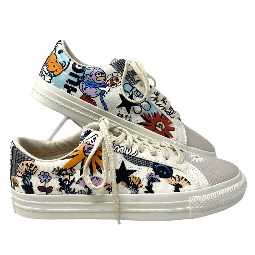 Converse One Star Ox Sneaker Low Top Men Size Canvas Egret Flower Casual 172933C